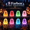 Mini Halloween Geister, 40 Stück in 8 Farben, Produktbild-Vorschau 4