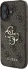 A close-up side view of a brown iPhone case with a repeating Guess logo pattern and a metallic Guess logo in the center. Anteprima dell’immagine prodotto