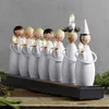 Weihnachtsdekoration KERZENSTÄNDER LUCIATÅG E10 7X3W Holz Produktbild-Vorschau 15