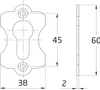 Schwarz matte Abdeckrosette PZ BB Schlüsselrosette Produktbild-Vorschau 4