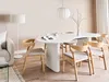 BELIANI Jídelní stůl bílý MDF 198 x 93 cm 8místný Náhled obrázku produktu 4