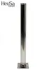 A single stainless steel table leg with a square base is shown against a white background. Produktbild-Vorschau