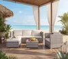 Zestaw rattanowy Brescia, zestaw ogrodowy sofa do salonu ~ Podgląd zdjęcia produktu 9
