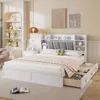 MODFU Klassische Betten Holzbett 160x200cm mit Offenes Produktbild-Vorschau 2