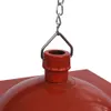 A close-up view of the top attachment mechanism of a red hanging lamp. Náhľad obrázku produktu