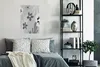 MuchoWow® Poster Hintergrund - Blumen - Schwarz - Weiß Produktbild-Vorschau 4