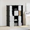 vidaXL Armadio modulare a 9 scomparti 109x36,5x143cm Bianco Anteprima dell’immagine prodotto 2