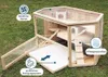 MyPets® Kleintierkäfig VILLA Nagerkäfig Holz Hamsterkäfig Produktbild-Vorschau 3