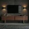 Skye Decor, kvalitný TV stolík, orech a zlatá, 180 x 50 x Náhľad obrázku produktu 2