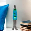 Lavalampe Retro "Angelina" Aluminium Glas Silber Blau Grün Produktbild-Vorschau 1