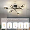 ZMH stropní lampa vintage 6 plamenů industriální obývací Náhled obrázku produktu 2