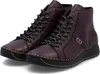 A pair of burgundy leather boots with black and white laces. Produktbild-Vorschau