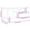 vidaXL Stolik kawowy biały 90x49x45 cm materiał Podgląd zdjęcia produktu 7