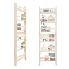Two wooden bookshelves are displayed side-by-side against a white background. Náhled obrázku produktu