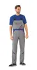 Planam Latzhose Highline Gr. 50 zink/kornblau/rot Produktbild-Vorschau 3