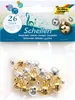 folia Metallgl”ckchen, 3 Gr”áen sortiert, gold und silber Anteprima dell’immagine prodotto 1