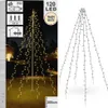 A product image showing a string of LED lights shaped like a Christmas tree, with informational graphics on the left. Náhled obrázku produktu