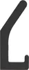 A black hook on a white background. Produktbild-Vorschau