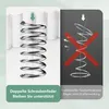 Comparison of two types of springs, one labeled as 'Double Coil Spring' and the other as 'Traditional Pocket Spring'. Produktbild-Vorschau