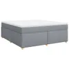 vidaXL Boxspringbett mit Matratze Hellgrau 180x200 cm Stoff Produktbild-Vorschau 1