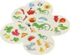 A collage of several circular cards, each displaying various cartoon illustrations of objects and creatures. Podgląd zdjęcia produktu