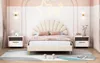 Letto matrimoniale imbottito 140 x 200 cm con rete a doghe, Anteprima dell’immagine prodotto 1