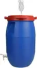 A blue fermentation barrel with a red lid and a fermentation lock on top. Produktbild-Vorschau