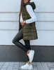 ASKSA Femme Gilet matelassé long sans manches avec capuche Voir les images du produit 4
