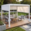 Pergola HWC-P65 mit 3x Seitenwand, Rollo Produktbild-Vorschau 9