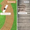 COSTWAY Zahradní chodník dřevěný rolovací, zakřivený Náhled obrázku produktu 8