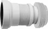 A white flexible toilet connection pipe with ribbed sections. Anteprima dell’immagine prodotto
