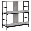 vidaXL Libreria Grigio Sonoma 78,5x33x82 cm Materiale Anteprima dell’immagine prodotto 6