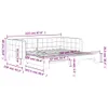vidaXL Tagesbett Ausziehbar Schwarz 100x200 cm Samt Produktbild-Vorschau 8