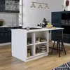 Kücheninsel Vicco Fame-Line Dunkelblau Hochglanz 90 cm mit Produktbild-Vorschau 4