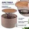 CASARIA® Salon de jardin crème rond 185 cm de diamètre Voir les images du produit 3