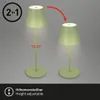 LED Akku-Tischleuchte Tischlampe höhenverstellbar IP44 grün Produktbild-Vorschau 4