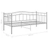 The Living Store Schlafsofa Bettgestell Grau Metall 90x200 Produktbild-Vorschau 8