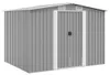 vidaXL Zahradní přístřešek Grey Metal 257 x 205 x 178 cm Náhled obrázku produktu 8