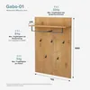 doporro Wandgarderobe, Garderobenpaneel mit 5 Haken, Produktbild-Vorschau 7