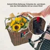 SachsenRAD Panier à vélo avant 22L en polyrattan, montage Voir les images du produit 6