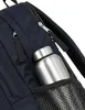 Close-up of a water bottle in a mesh side pocket of a backpack. Produktbild-Vorschau