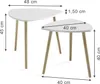 Konferenčný stolík Vicco Twino Biela/Sonoma 48 x 45 cm Sada Náhľad obrázku produktu 2