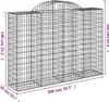 Gabionen mit Hochbogen 15Stk. 200x50x140/160cm Verzinktes Produktbild-Vorschau 6