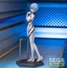 A figurine of Rei Ayanami from Evangelion in a white plugsuit, standing on a display base. Náhľad obrázku produktu