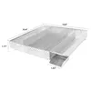 A product shot of a stainless steel cold smoker with dimensions indicated. Produktbild-Vorschau