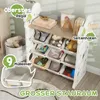 AIYAPLAY Kinderregal 4-Stufiges Spielzeugregal mit 9 Produktbild-Vorschau 4