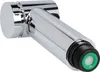 A chrome-plated shower head attachment with a black threaded end and a green ring. Produktbild-Vorschau