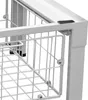 A close-up view of a white wire basket attached to a white metal frame. Produktbild-Vorschau