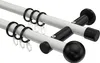 Interdeco Gardinenstange / Vorhangstange Weiß / Schwarz, Produktbild-Vorschau 1