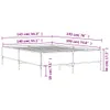 Bettgestell Räuchereiche 140x190 cm Holzwerkstoff und Produktbild-Vorschau 8